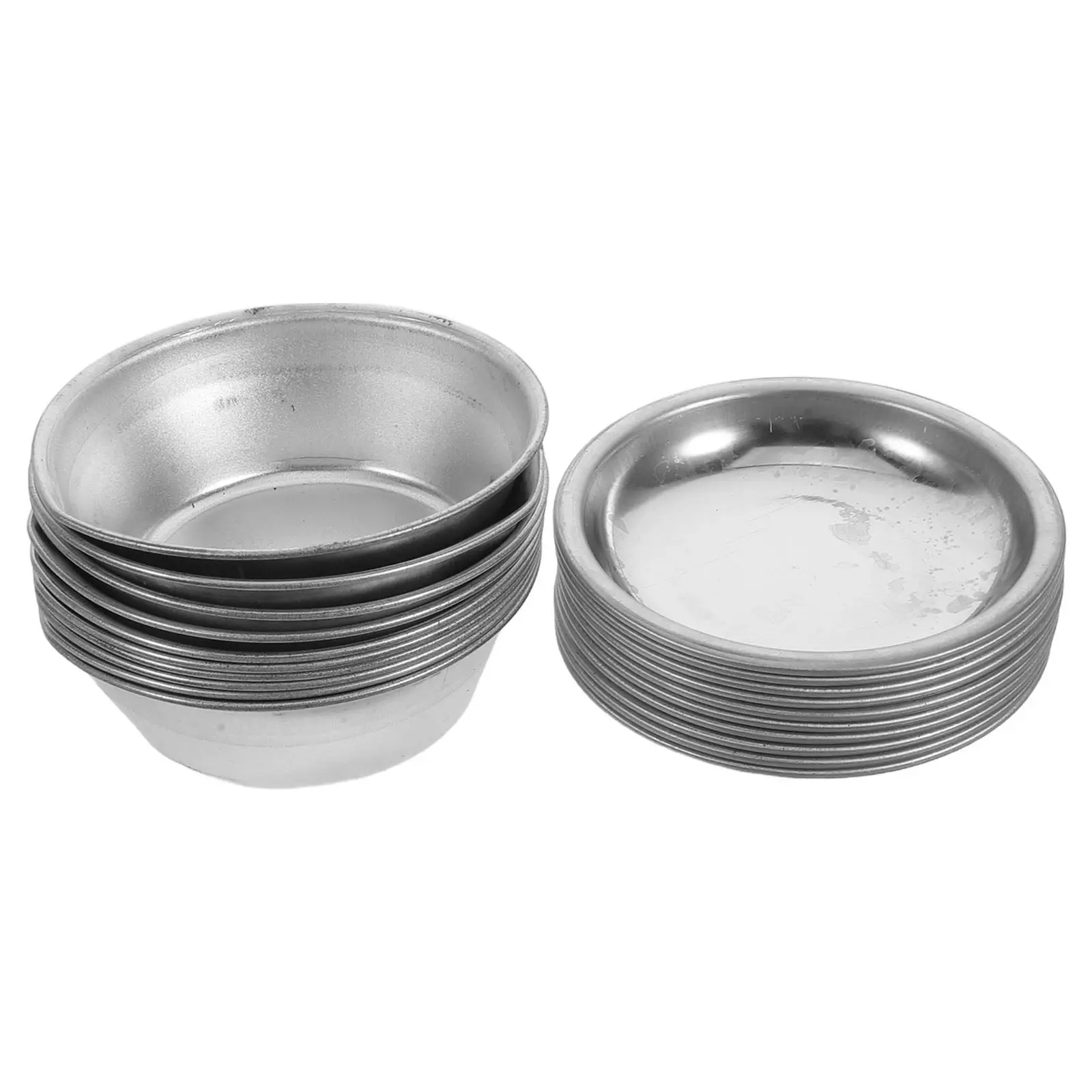 20Pcs Stainless Steel Color Mixing Tray Portable Lightweight Paint Palette Cup with Precise Pour Spout for Makeup Artists