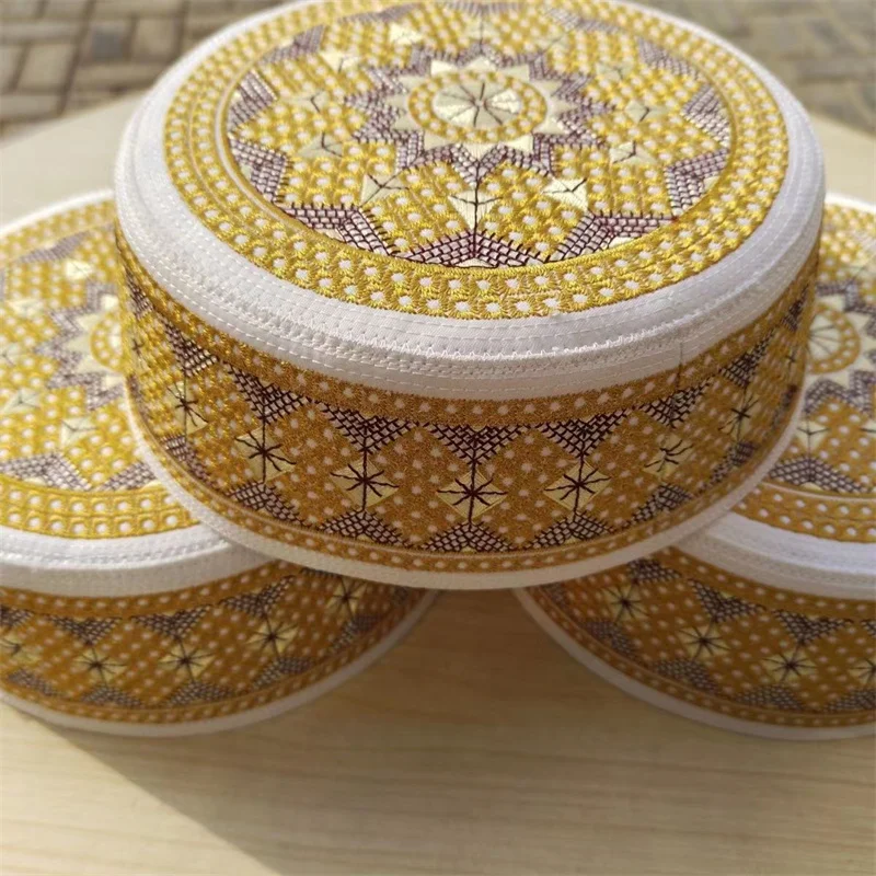 

Muslim Caps For Men Clothing Products Turkey Prayer Mesh Jewish Hat Kippa Islamic Kufi Topi Embriodery