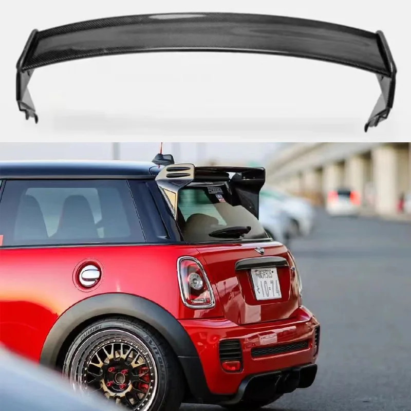 R56 JCW style Carbon Fiber Roof Spoiler For Mini Cooper Ver.2.11/2.12 2007-2013 year Car Accessories spoiler wing