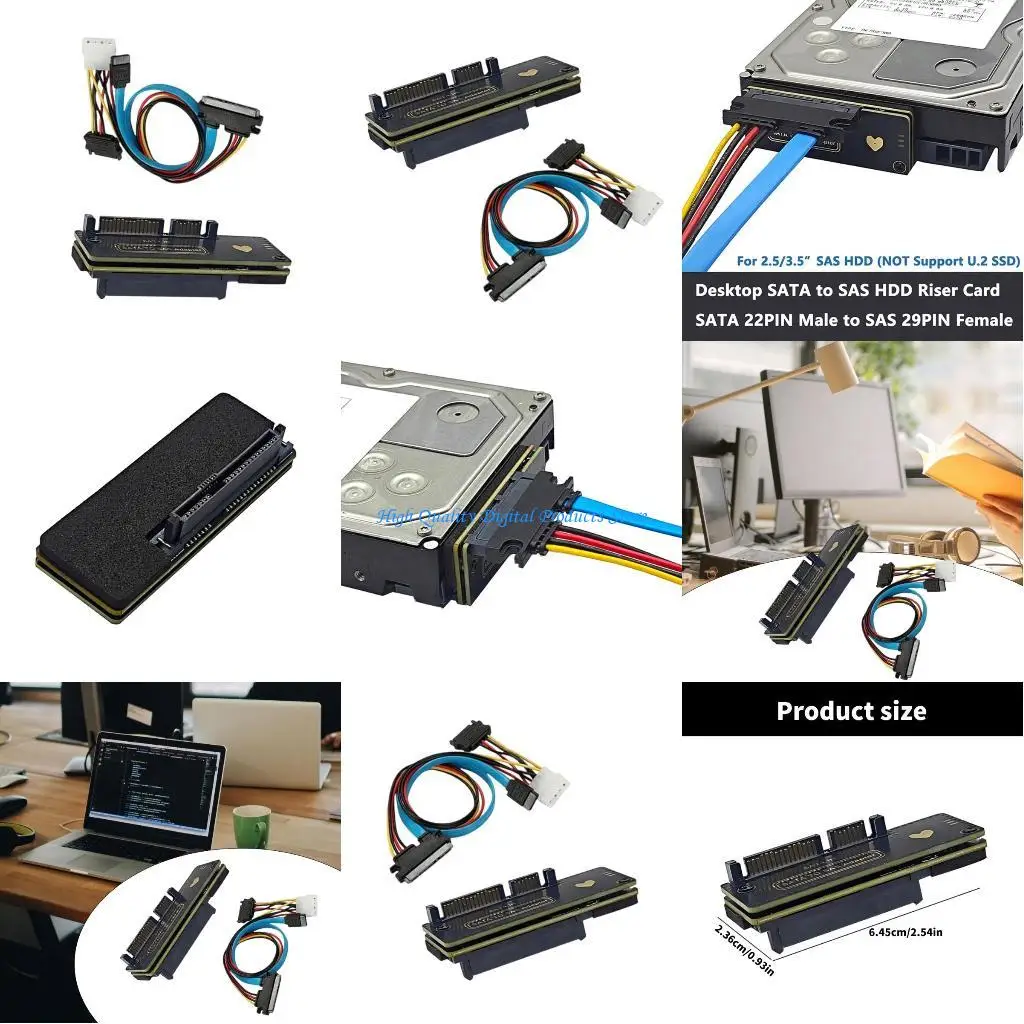 

U2JE 6 Гбит/с 22PIN до 29PIN CABLET CABLER CARD CARD для 2,5/3,5 дюйма SOLID SATER