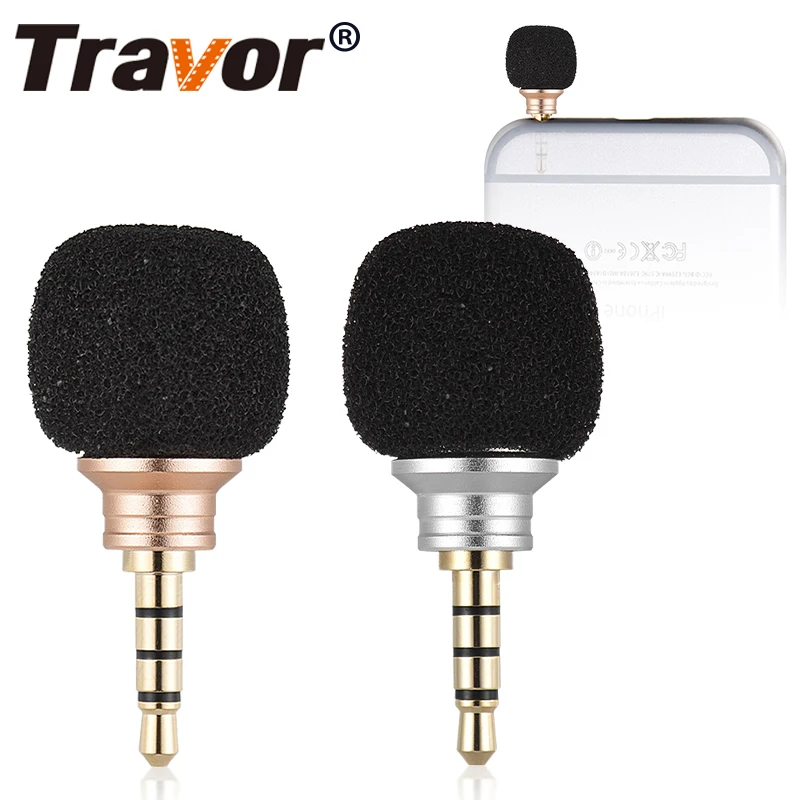 Travor Wireless Mini Microphone Cellphone Portable Mini Omni-Directiona Microphone 3.5mm Jack for IPhone X Huawei Xiaomi