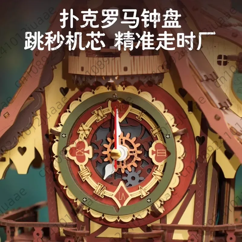 

Cuckoo clock gift DIY handmade creative wooden assembly ornament model