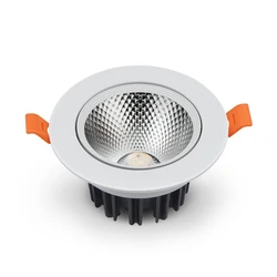 COB LED typu Downlight 7W 12W 15W 18W 110V/220V ledowa żarówka punktowa wbudowana lampa sufitowa do oświetlenie kuchenne sypialnia na żywo W pomieszczeniach