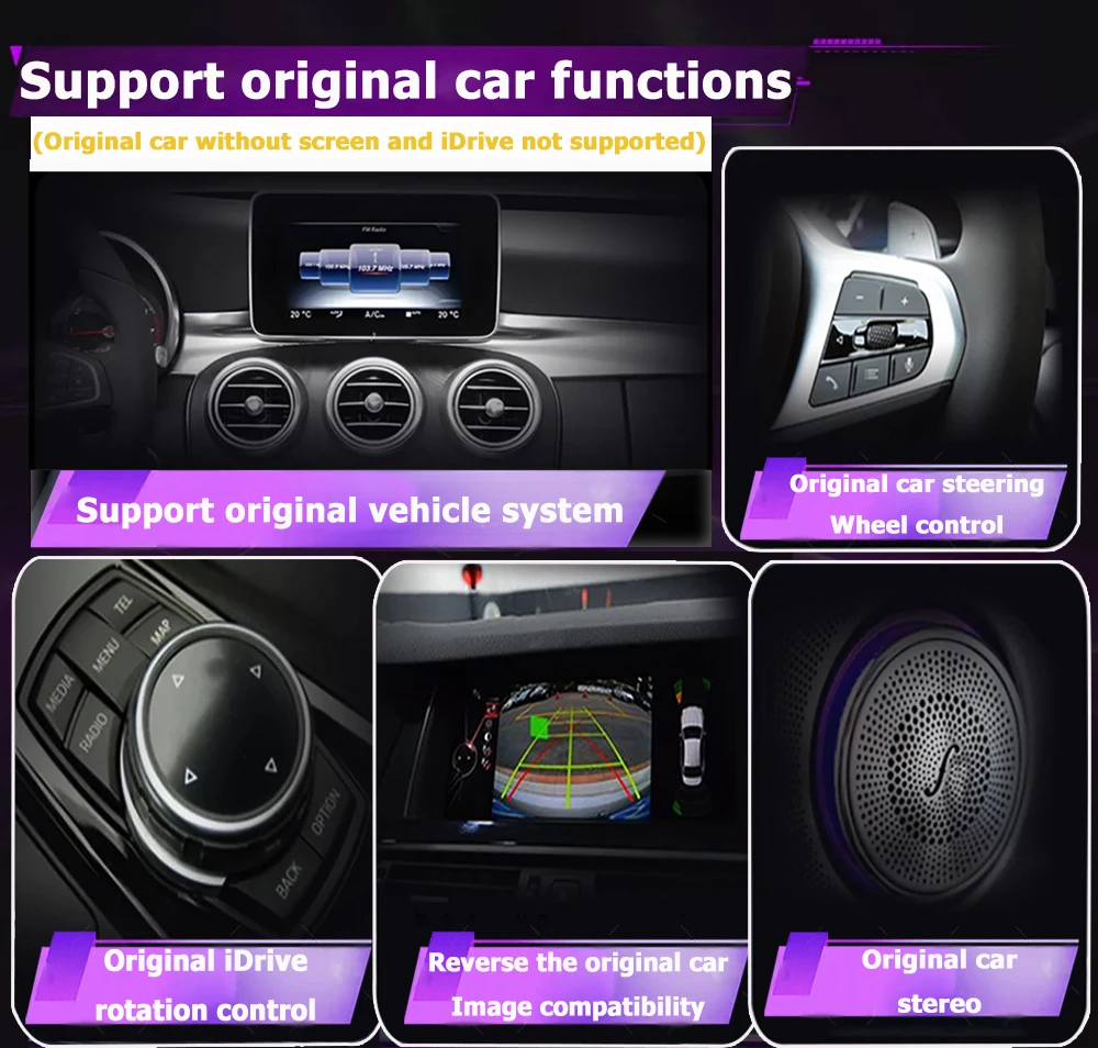 أندرويد 16 سيارة السيارات Carplay لمرسيدس بنز E Class W212 2009 - 2016 مشغل وسائط متعددة راديو ستيريو نظام تحديد المواقع والملاحة WIFI BT