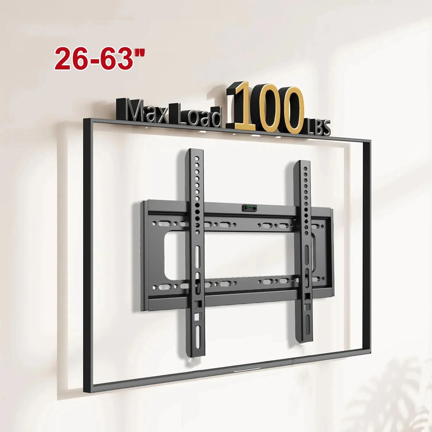 Suporte universal de montagem na parede para tv, para a maioria dos 25-63 pol., suporte de tv de plasma led max vesa 400x400mm 50kg, economia de espaço, mercadorias domésticas
