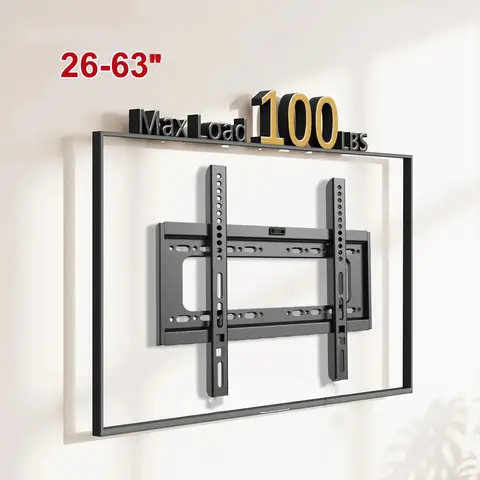 Soporte Universal de montaje en pared para TV para la mayoría de 25-63 pulgadas, soporte para TV de Plasma LED Max VESA 400X400mm 50kg, artículos para el hogar que ahorran espacio