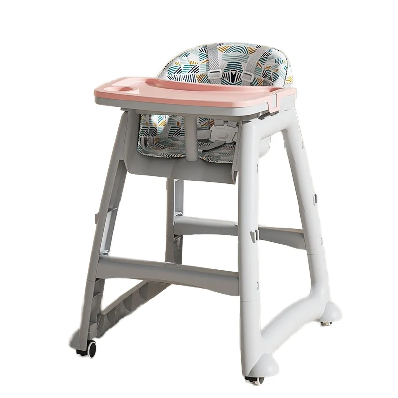 

Складной пластиковый обеденный стул с подушкой, прочный подшипник для ресторана, серые высокие стулья, детское сиденье для кормления ребенка