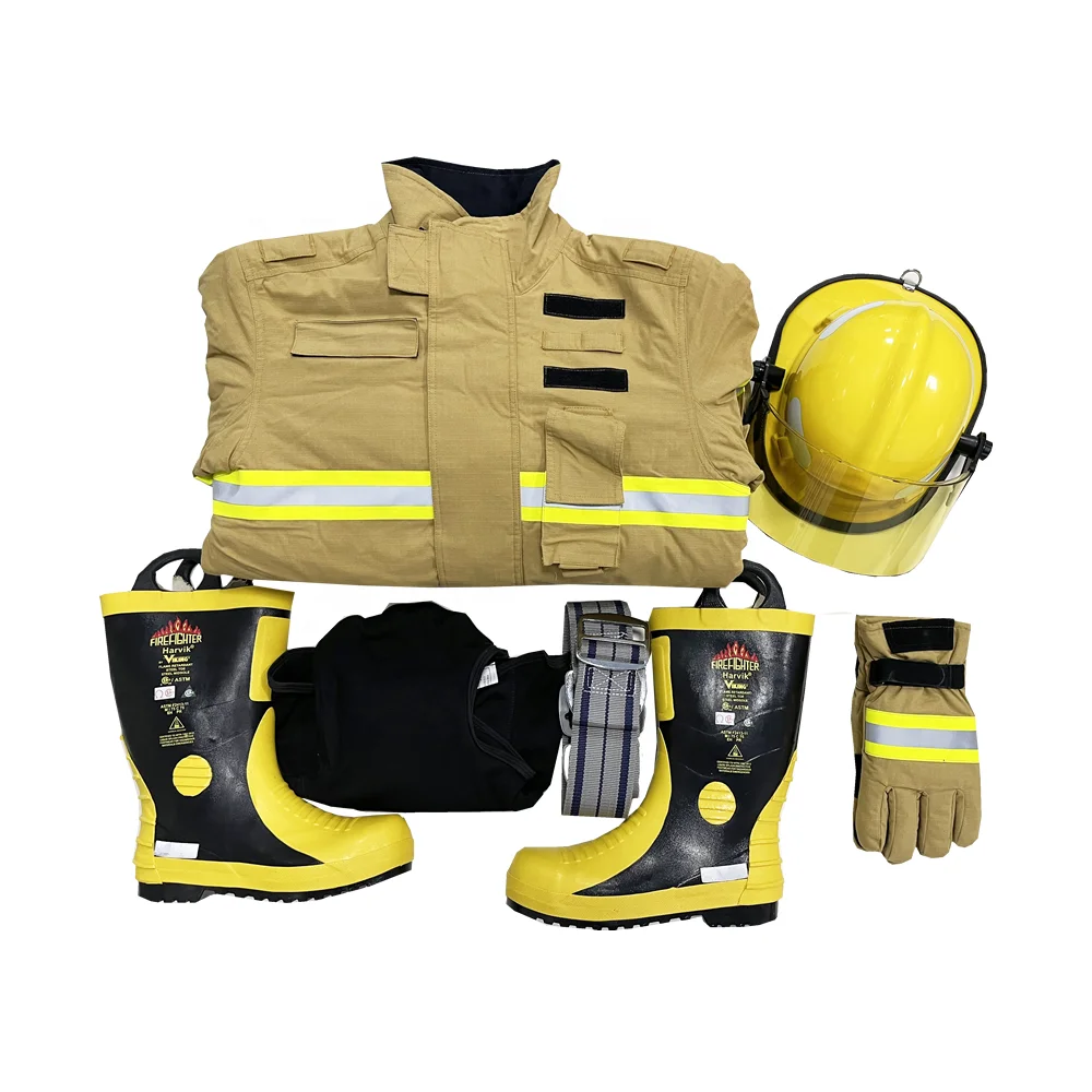 ANBEN FIRE Aramid made Fireproof FireFighter Equipment firefighter suit nomex