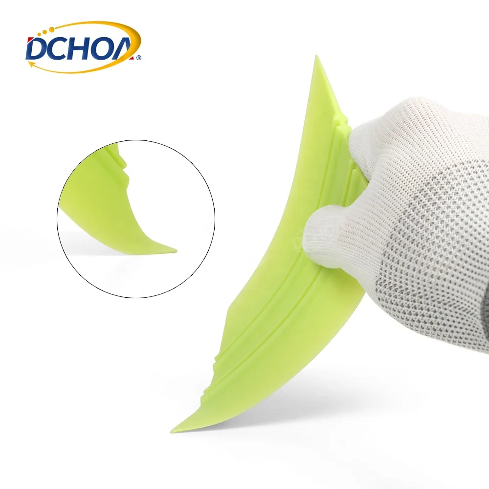 DCHOA Green Yellow Soft Squeegee for Car Vinyl Wrap PPF Window Tint Film Installation Automotive Wrapping Tools