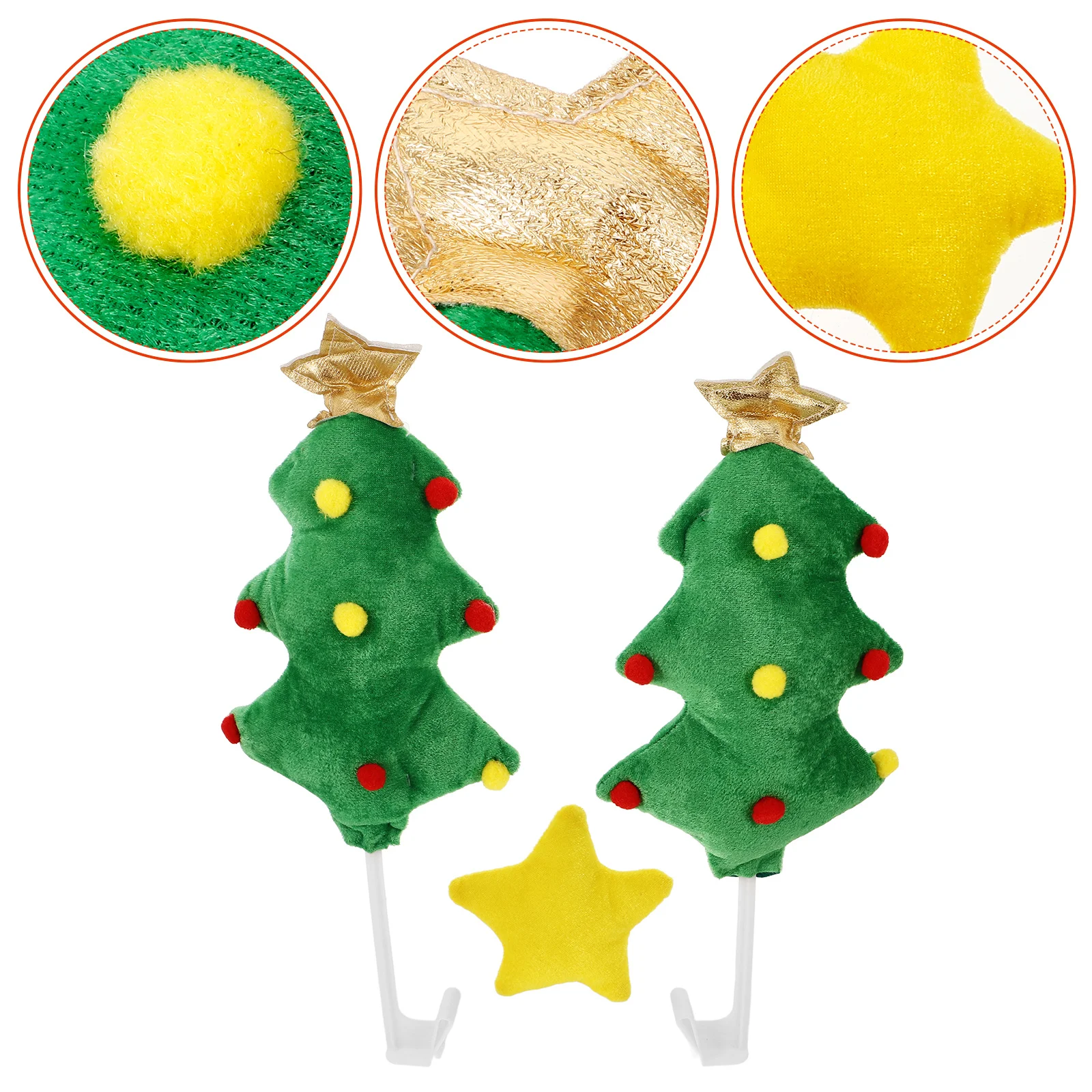 

1Set Unique Star Christmas Tree Car Decorations Removable Festive Accessory for All Models Easy Install Holiday Cheer