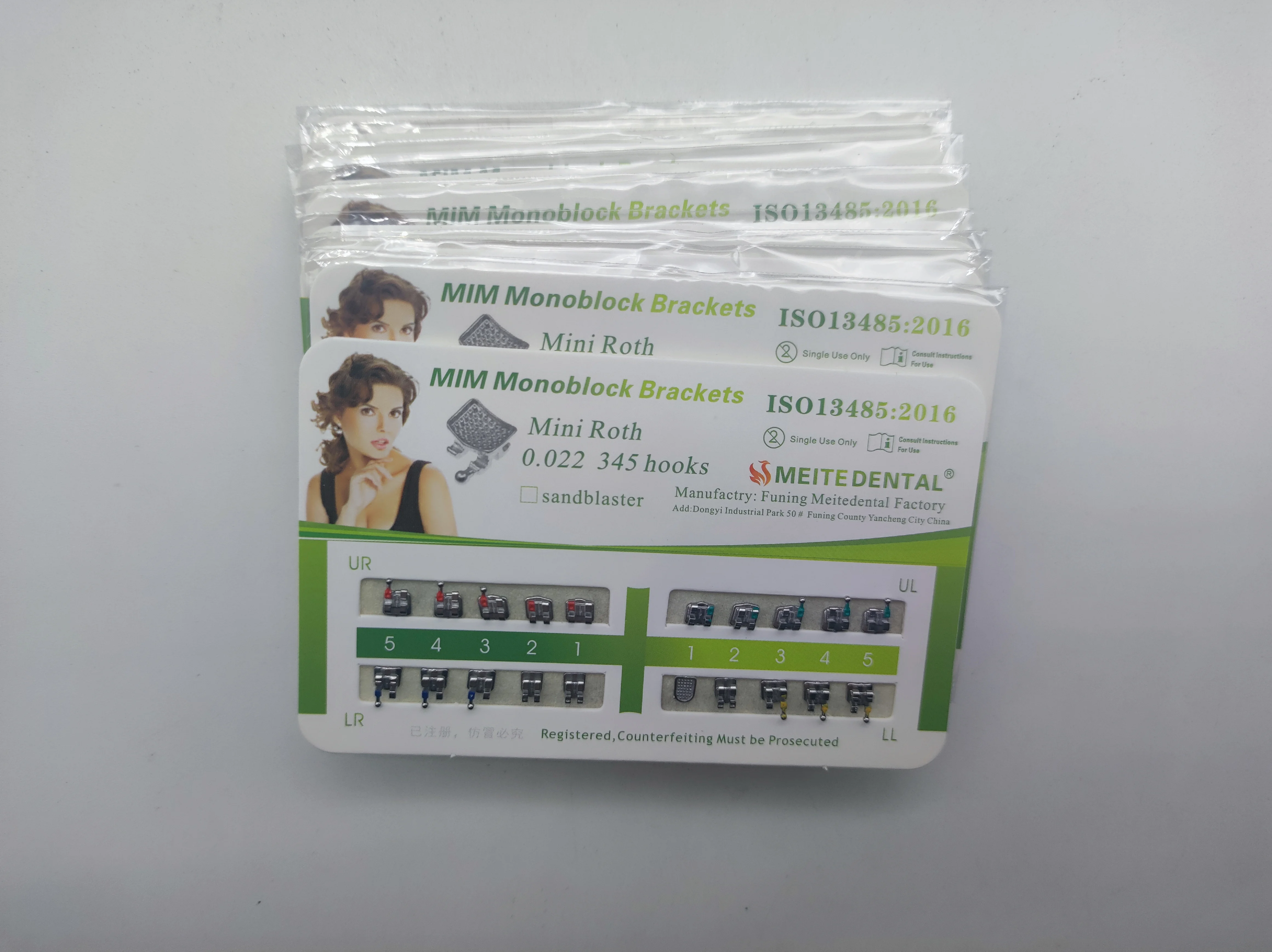 10 juegos de soportes dentales Mini Roth Mbt Edgewise 022 no/3/345 MIM soportes dentales de Metal Base de malla accesorios de ortodoncia