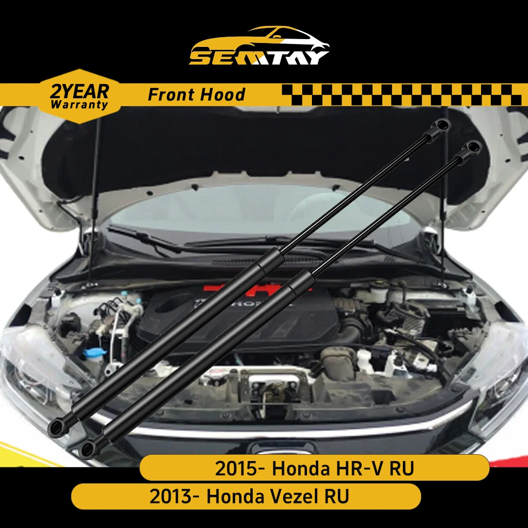 

SEMTAY Hood Struts Bonnet Lift Assist Spring Shocks Supports for Vezel RU 2013-/HR-V RU 2015-Compatible Auto Part