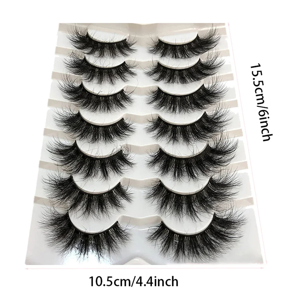 7 Paare 6d Faux Nerz Wimpern Bulk russisches Volumen flauschige natürliche falsche Wimpern dicke dramatische Nerz Wimpern