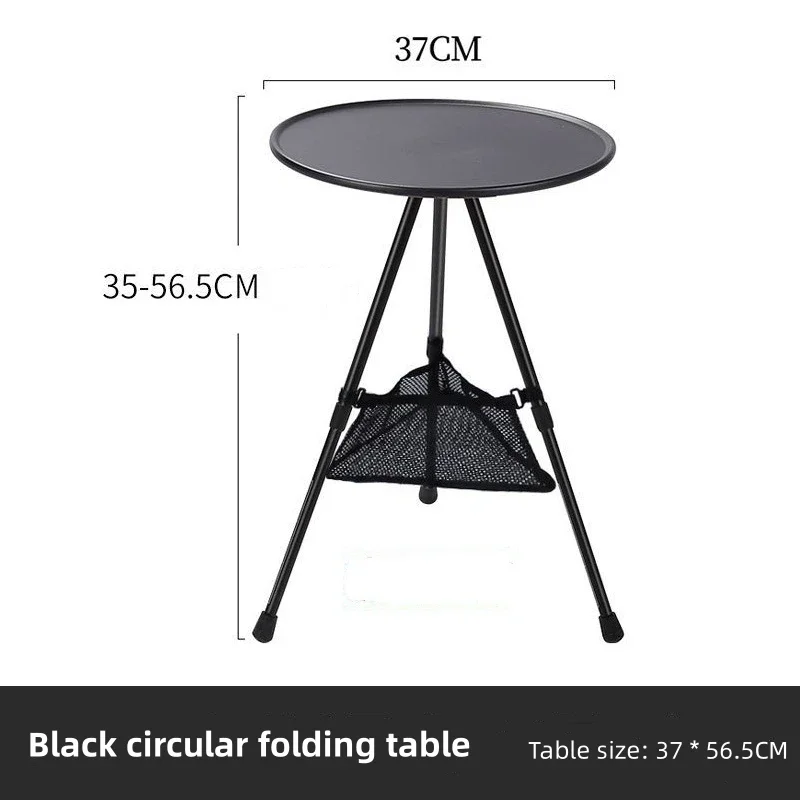 

Camping Round Table with Light Stand Ultralight Portable Folding Table Adjustable Legs for Picnic Indoor/Outdoor Round Table