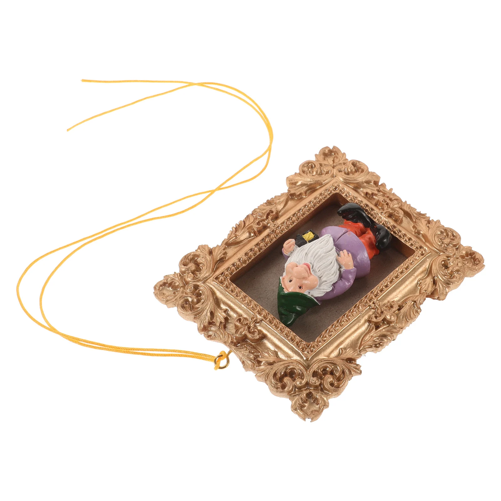 

Charming 3D Resin American Dwarf Christmas Tree Hanging Ornament Frame Small Xmas Tree Wall Decoration Holiday Scene Prop