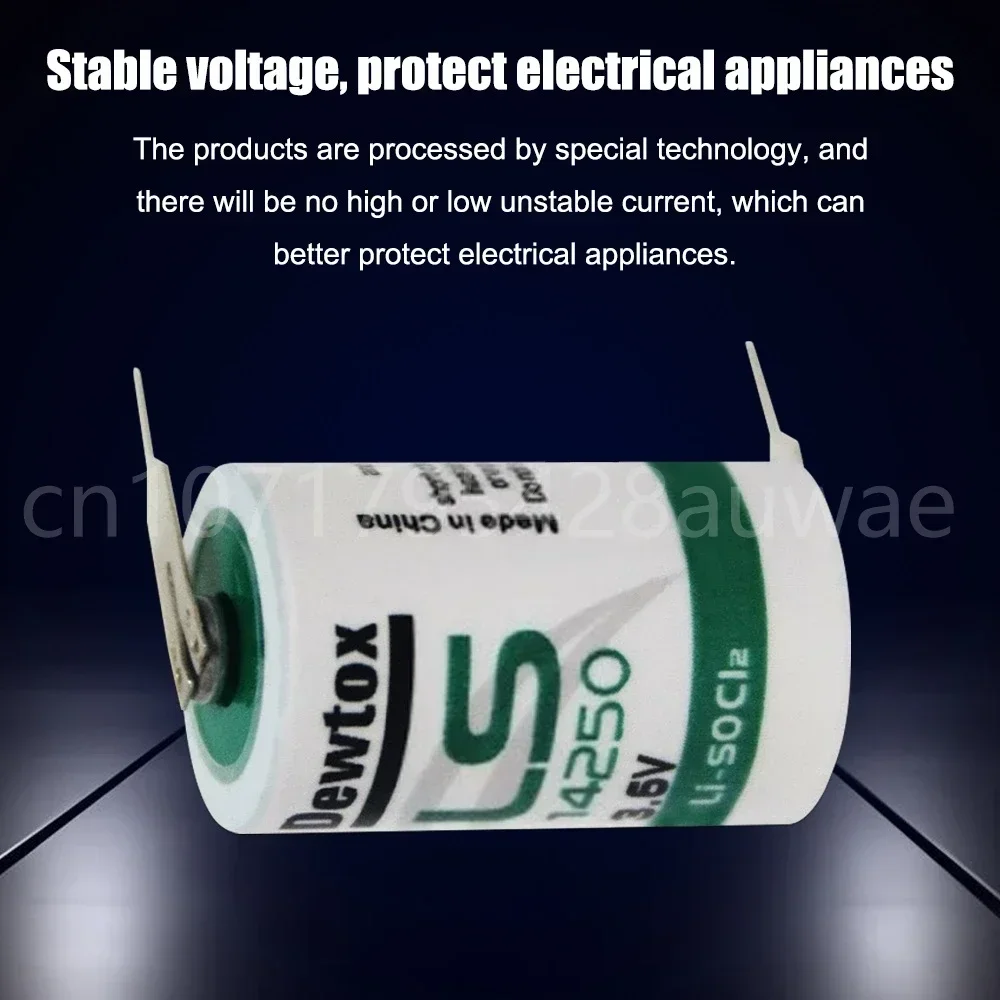 1 قطعة 3.6 فولت 1200 مللي أمبير LS14250 14250 بطارية ليثيوم أيون مع دبابيس ل PLC أدوات آلة التصنيع باستخدام الحاسب الآلي شاشة تعمل باللمس عداد المياه الغاز