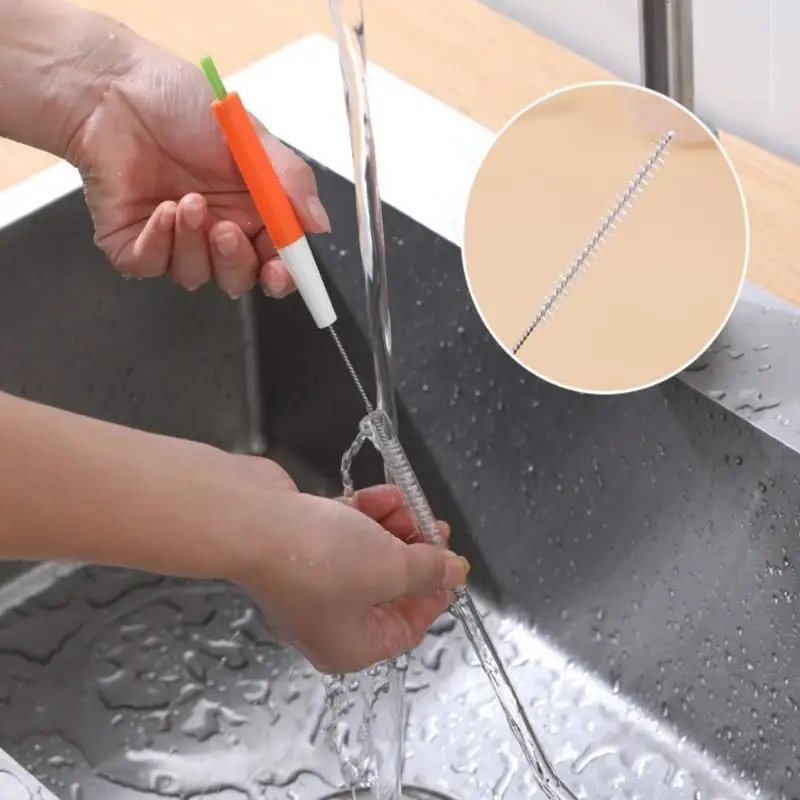 Multifunctional Straw Brush Milk Bottle Straw Brush Small Brush Cleaner Tools