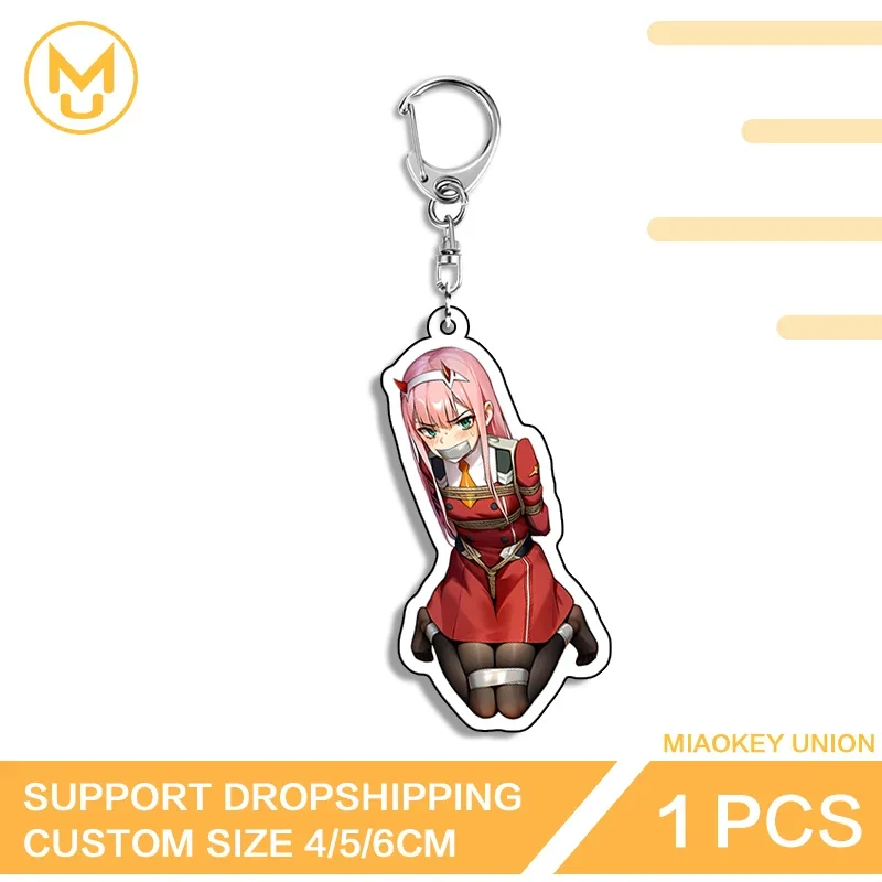 Binding Zero Two Bikini Artistic Eye Catching Ingenious Double Sided Key Chains Glaring Exquisite Anime Character Jewelry