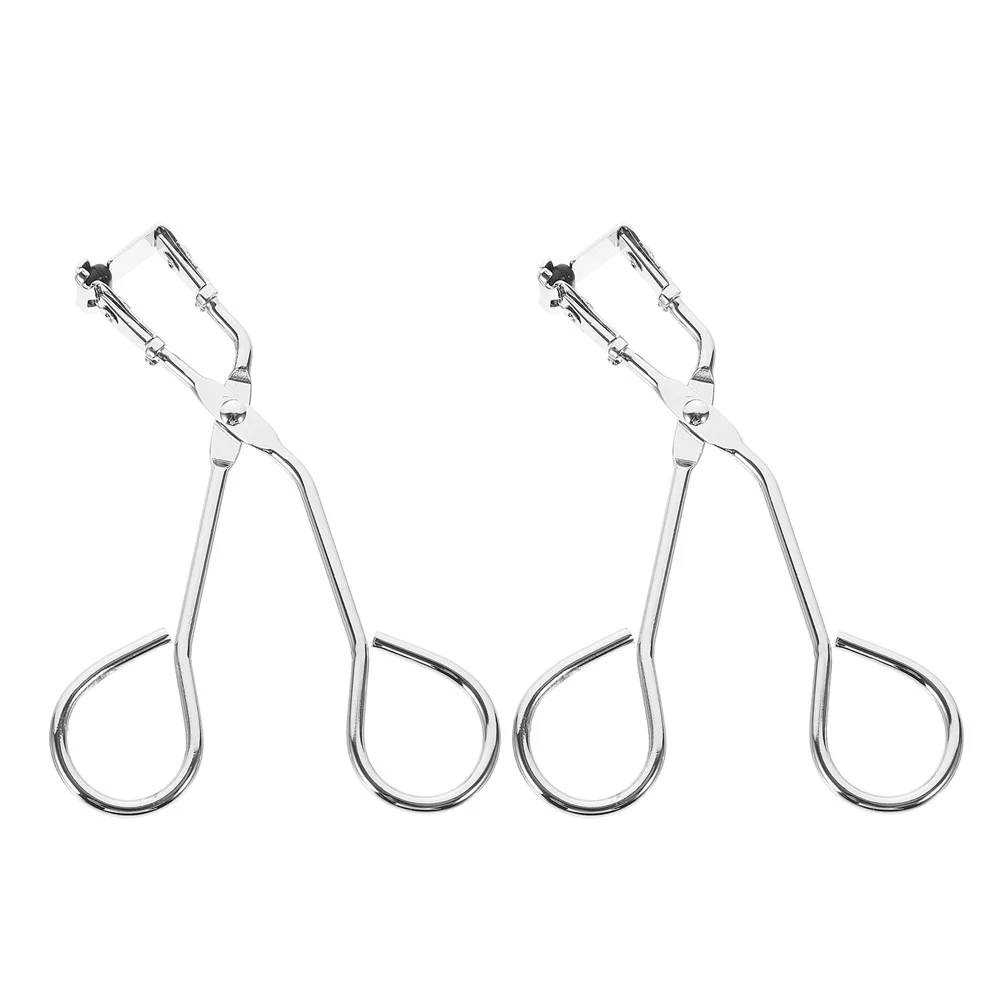 

2Pcs Mini Eyelash Curler Stainless Steel Black Rubber Ring Partial Lash Curler Ideal False Lashes Compact Travel Eyelash Styling