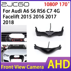 ZJCGO Car Front View Camera AHD 1080P Waterproof Night Vision CCD for Audi A6 S6 RS6 C7 4G Facelift 2015 2016 2017 2018