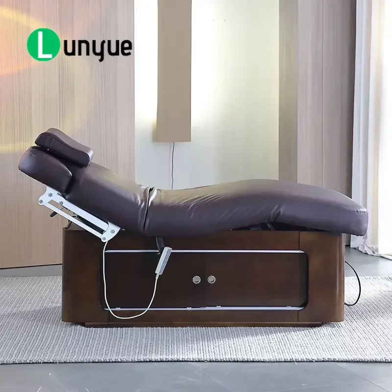 Professional Electric Facial Care Bed Height Adjustable Massage Function For Beauty Salons Spas Clinics