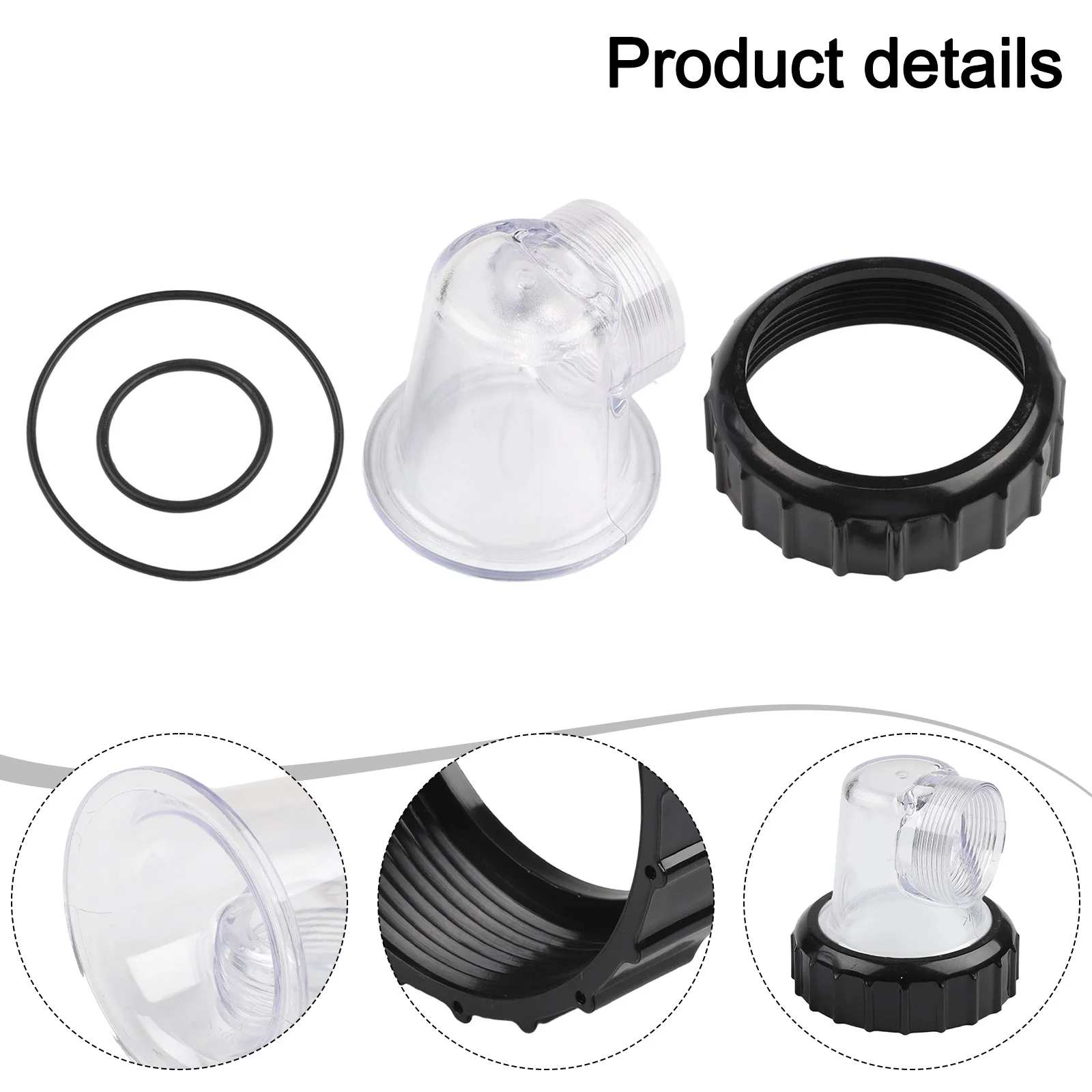 Insert Components for SPS 50 75 Circulators Transparent Pre Filter Cover with Complete Accessory Set for Pool Systems