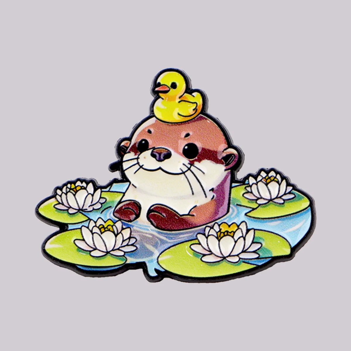 Cute Otter Enamel Pin Cute Duck Brooch Pines Lapel Pins Badge on Backpack Clothing Accessories Animal Jewelry Friends Gifts