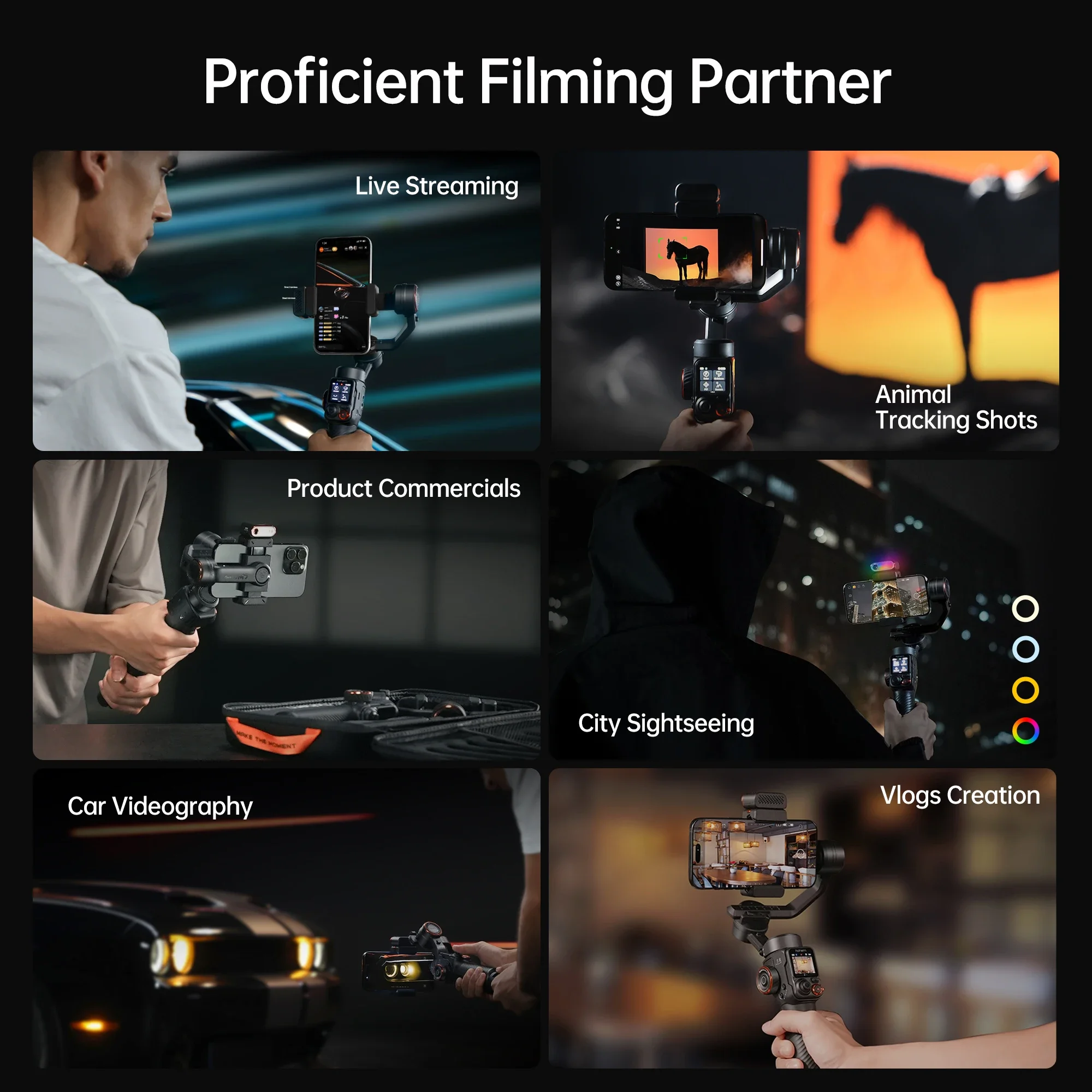 الموقع الرسمي لإنترنت الويب istady М7 Stabilizer Ai Face Tracking 3-Axis Phone Gimbal عصا سيلفي مدمجة iPhone16/Samsung Gimbal