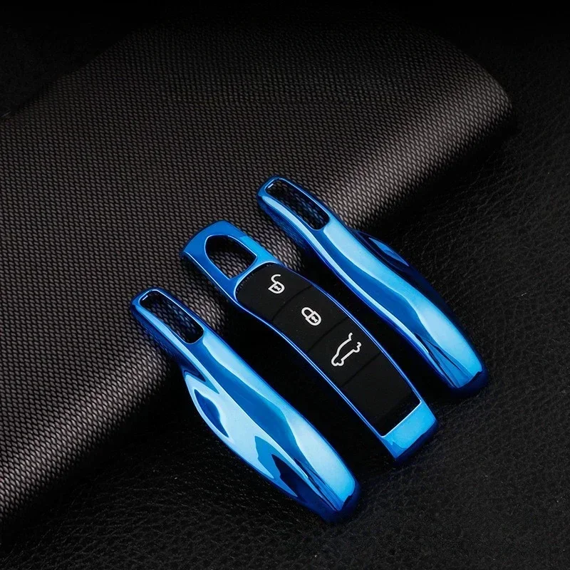 for Porsche Panamera Spyder Carrera Macan Boxster Cayman Cayenne 911 970 981 991 Car Smart Remote Key Case Fob Covers Set Shell