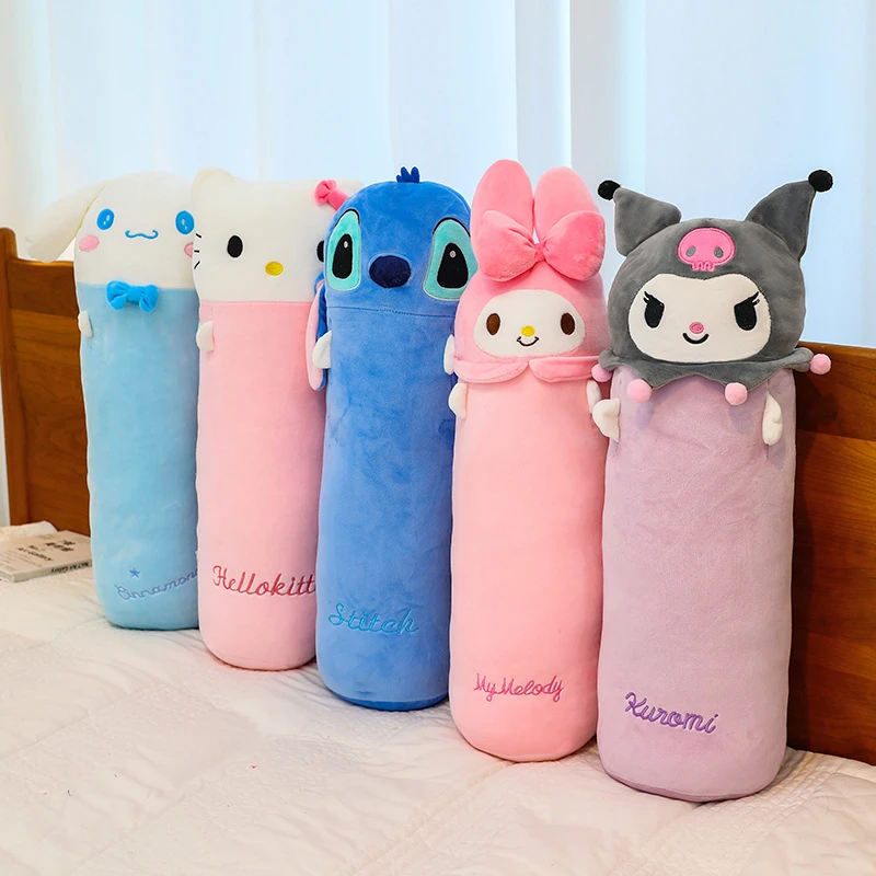 

Cartoon Sanrio 60cm Imp Kuromi Long Strip Pillow Doll Anime Cute Melody KT Plush Toys Sleep Cushion Plush Dolls Kids Gift Toys