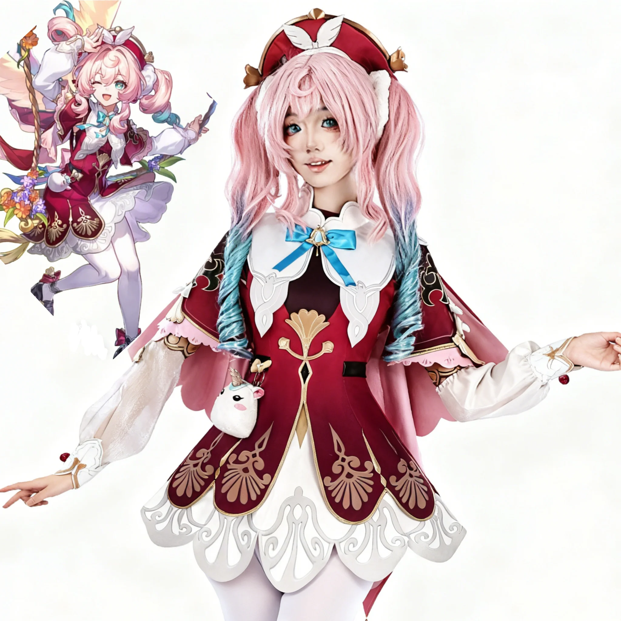 Honkai 스타 레일 게임 하이아신 코스프레 의상 가발 모자 유니폼 풀 세트 푹신한 공주 드레스 카니발 크리스마스 파티 의상