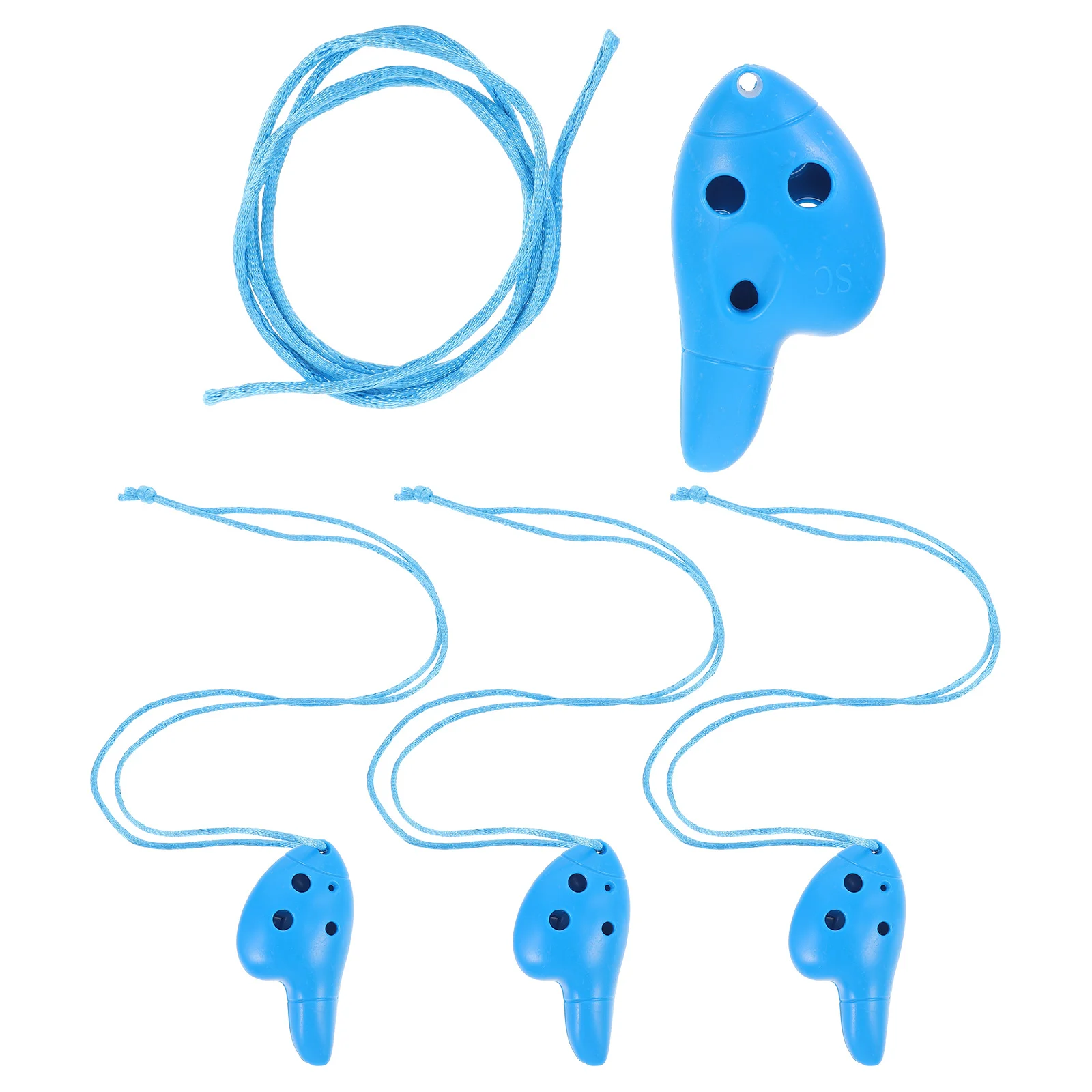 

4Pcs Thumb Ocarina 6 Hole Decorative Ocarina Beginners Practice Reliable Stable Materials Music Instrument