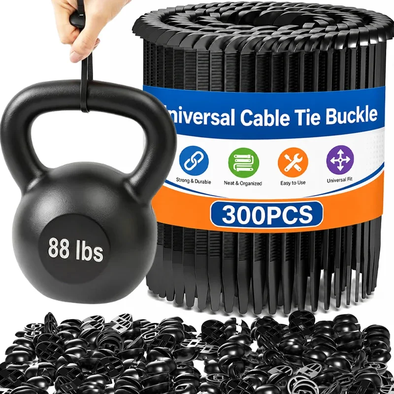 Universal Nylon Cable Tie Buckle Heavy Duty Zip Ties with Pin Button Self-locking Zip Ties Tool Car Home Repair Fastening Strap