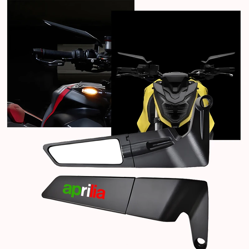 

For Aprilia RSV4 RSV1000/R Caponord 1200 Dorsoduro 750 Shiver Tuono 1000/R V4R Motorcycle CNC rearview mirror fixed wing