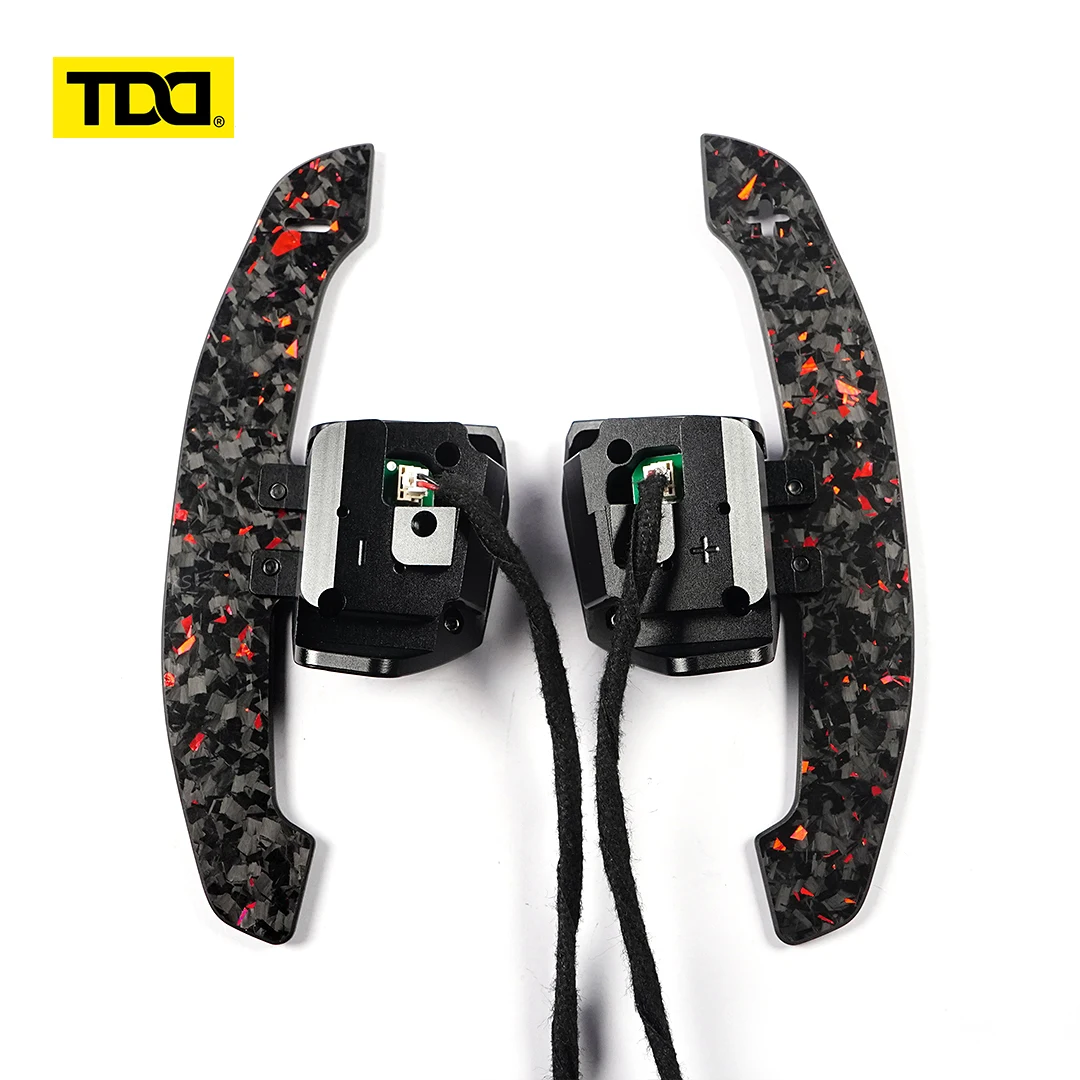 TDD Carbon Fiber Magnetic Shift Paddle For Golf 6 GTI CC MK6 Scirocco Golf 6 GTI CC MK5 Scirocco Steering Wheel Shift Paddles view 4