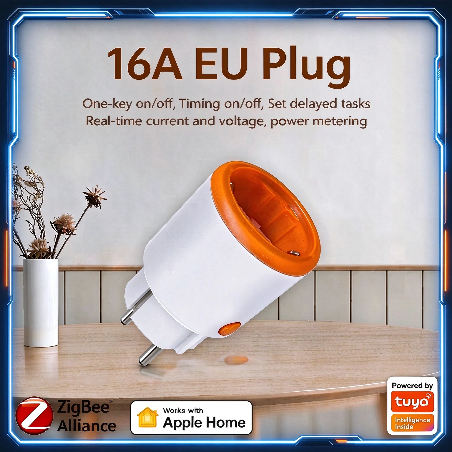 Smart Plug Zigbee 16A - Tuya Zigbee3.0 Smart-Steckdose EU 16A mit