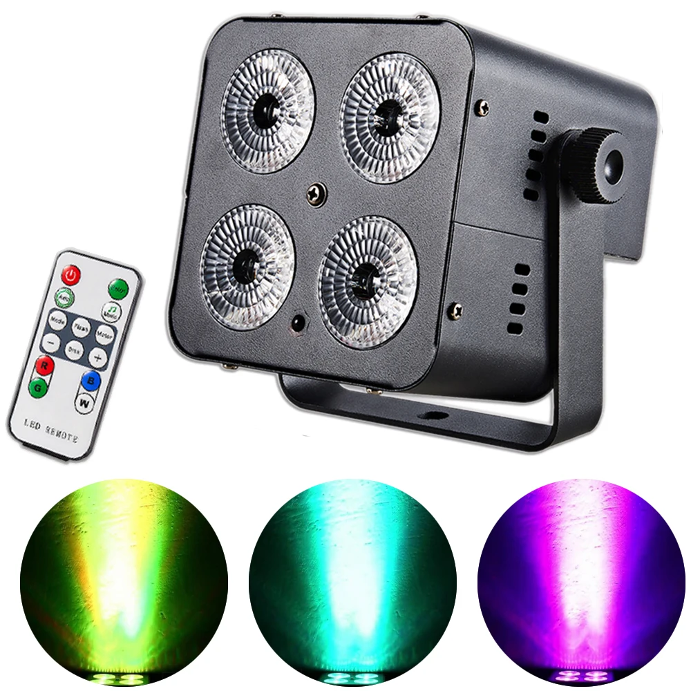 

4x15W RGBW 4in1 LED Par Can Wash Stage Effect Lighting For DJ Disco Home Party DMX Control Sound Auto Remote Modes