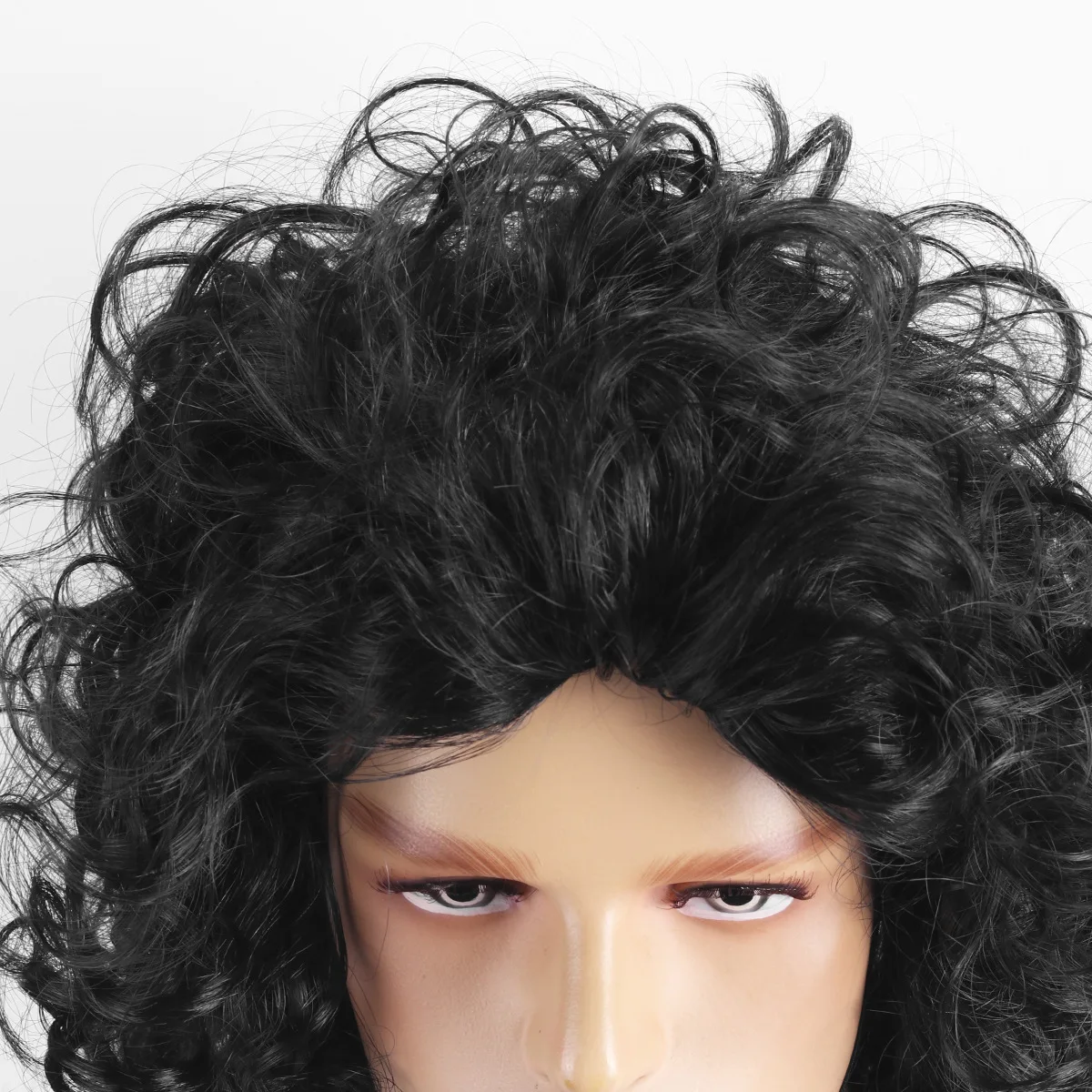 Halloween Punk Wig; Cosplay Synthetic Wig; Heavy Metal Disco Party Rock Wig for Men in the West;
