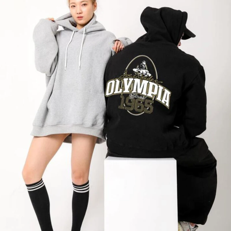 Autumn  winter Men Fashion New Orsay Commemorative Fitness Hooded Sweatshirt Trend Olympia Casual Running Sports Tops