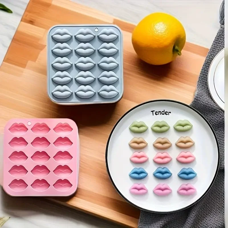 Molde de silicona con forma de boca, molde de silicona para Chocolate, Jello, caramelo, molde de goma, herramienta de decoración de pasteles, crayón, cera derretida, alta calidad