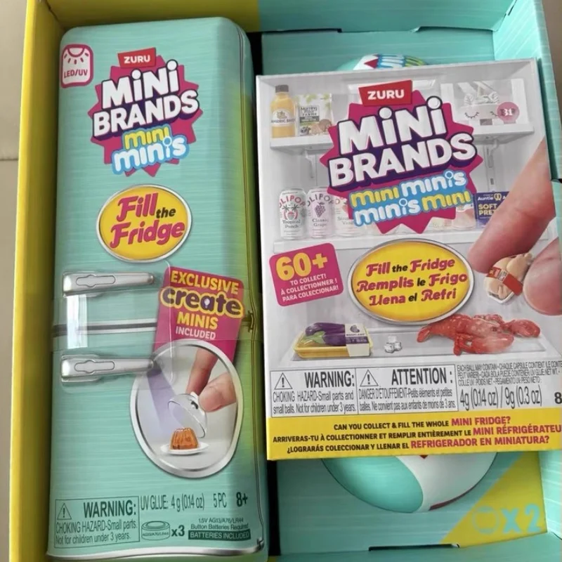 

Горячая новинка: Набор игрушек Zuru Mini Refrigerator — забавный миниатюрный холодильник Minibrands, коллекционные фигурки аниме, кавайная модель, подарок