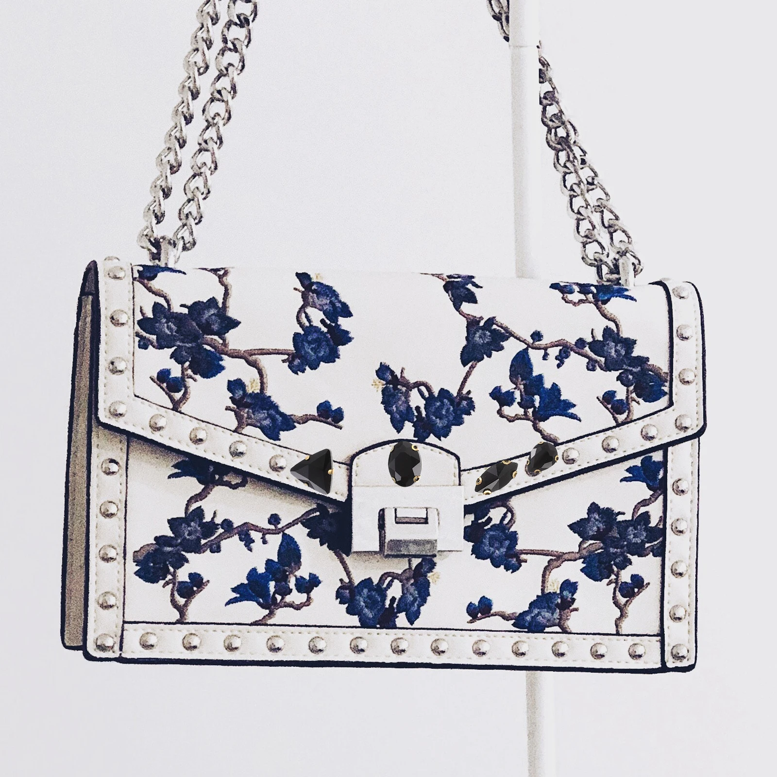 

130Pcs Glass Sew on Rhinestones Claw Decorative DIY Materials for Clothing Dress Accessories Craft Projects Sew on Rhinestones