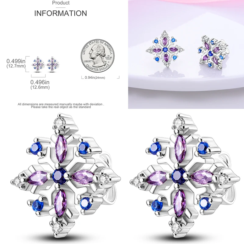 925 Sterling Silber Ohrstecker Kirsche Delfin Avocado Schmetterling Biene Blume Feder Bunter Schmuck Geschenk für Frauen Mädchen – Detail 11