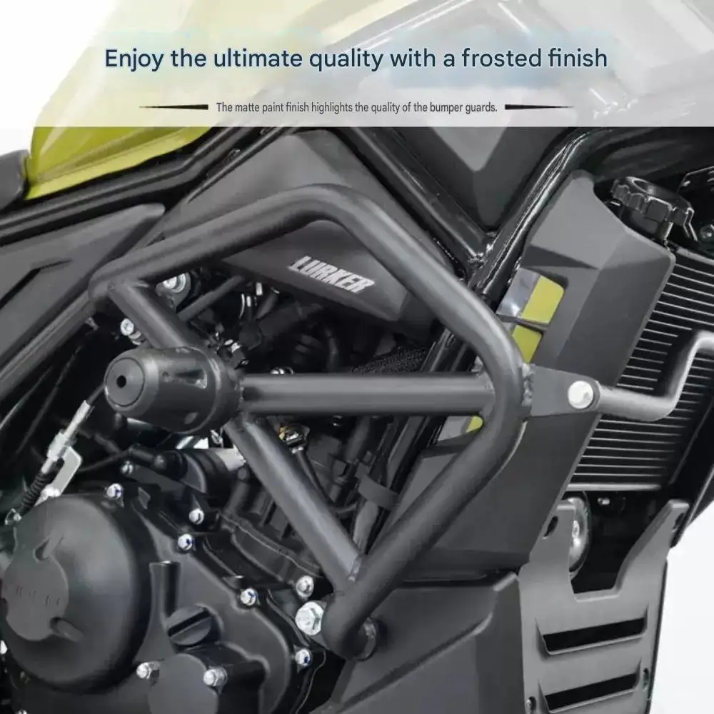Modified landing protection bumper for ZONTES 125C motorcycles, thickened and reinforced for non-destructive installation.