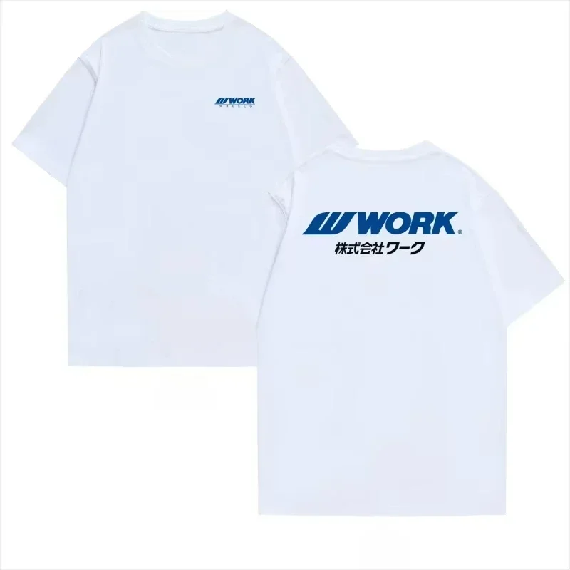 Summer WORK Short Sleeve Classic Wheel Racing Sponsor Clothing RIM Car Fashion T-shirt Modified Car T-shirt Meister Men T-shirt