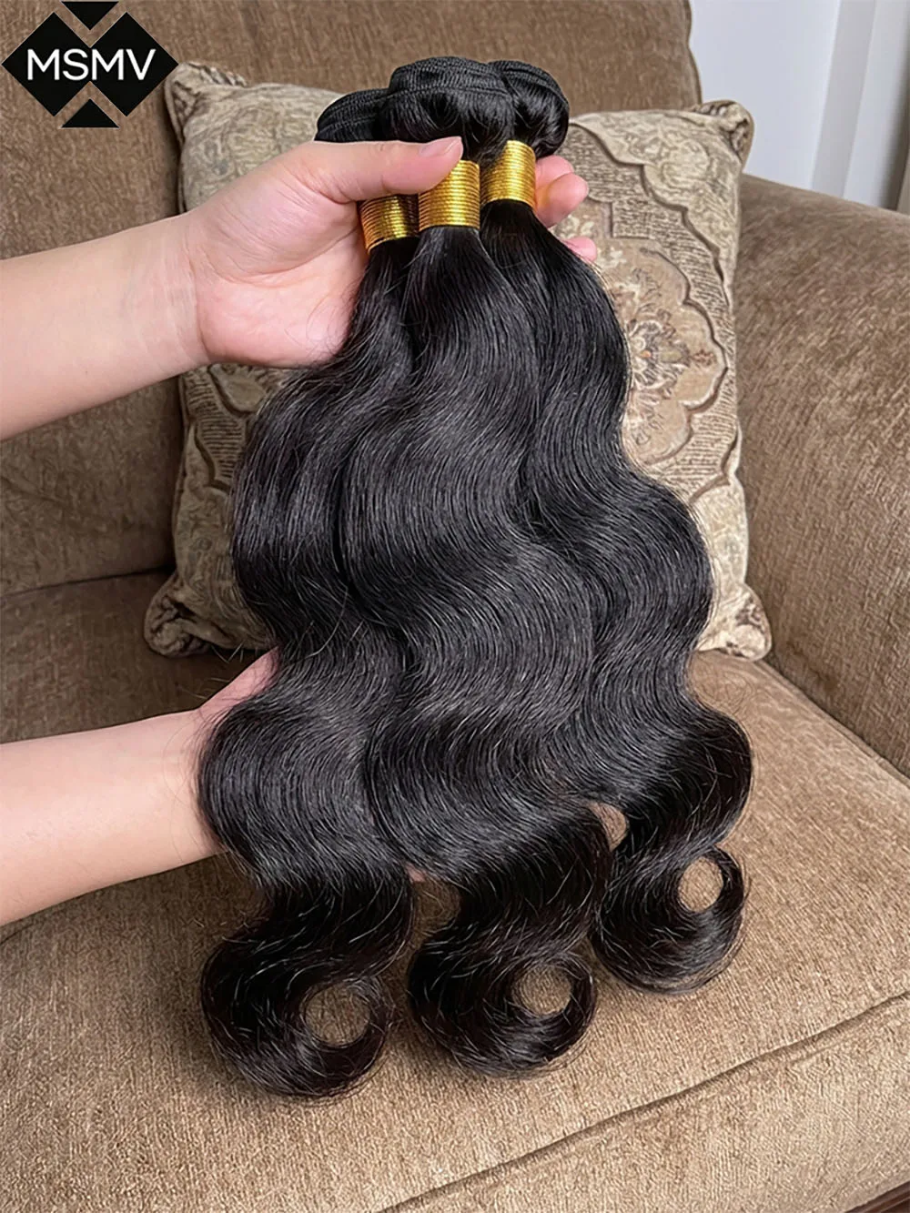 MSMV 12A Body Wave Bundles Brazilian Hair Weave Bundles 1/3/4 PCS Human Hair Bundles Natural /Jet Black Remy Hair Extensions