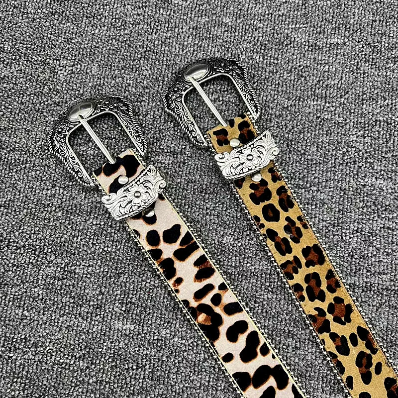 Ремни Y2K в стиле хип-хоп со стразами для женщин, леопардовый ремень из искусственной кожи, высокое качество, роскошные бренды, ковбойские джинсы в стиле пастушки, брюки, ремень в стиле панк