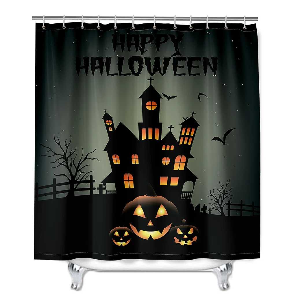 Happy Halloween Cartoon Pumpkin Ready-made Thin Window Blinds Curtains For Bedroom Kids Living Room Bathroom Kicthen Door Hall