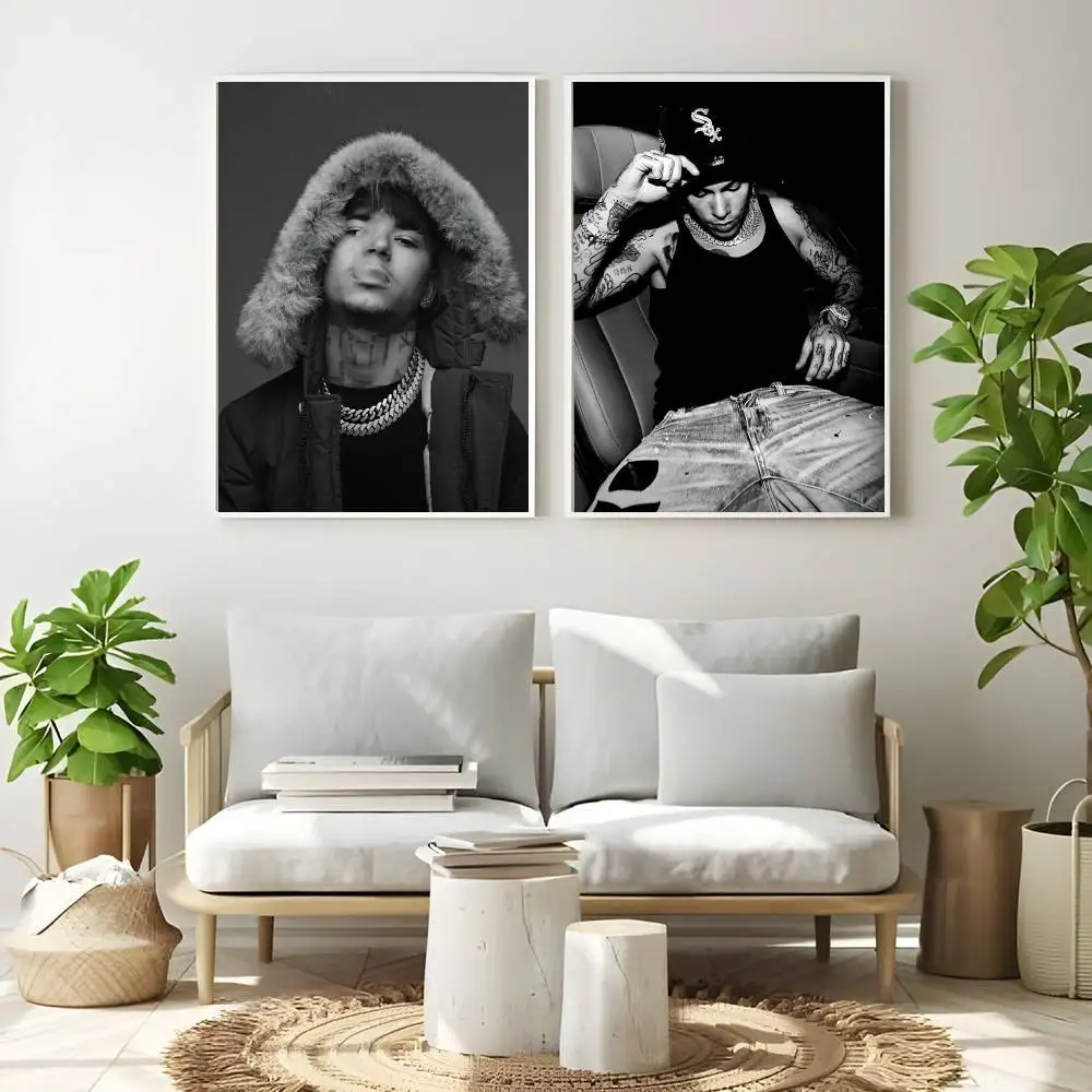 Cool Rapper S-Sfera Ebbasta Singer Poster Waterproof Wall Art Sticker For Bar Living Vintage Room