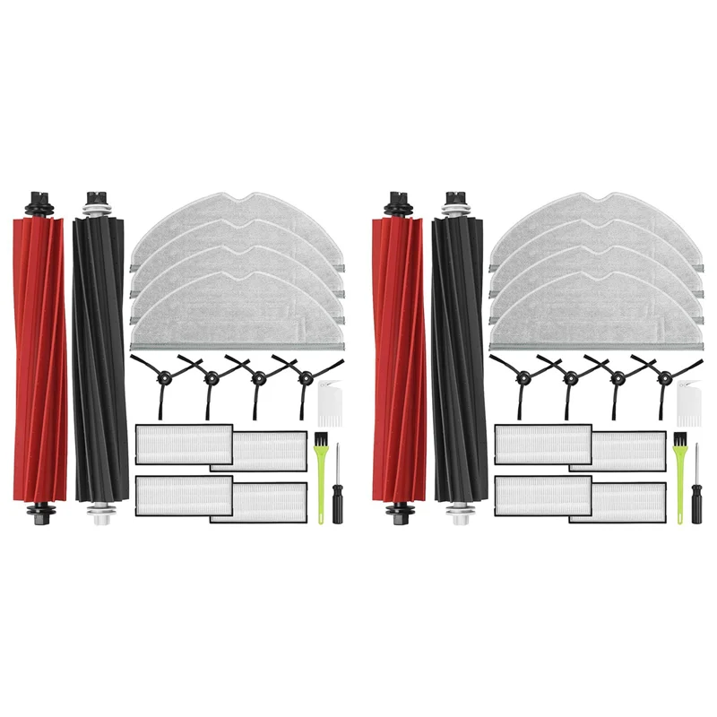 ABBK-2X For Roborock S8 Pro Ultra Robot Vacuum Dual Main Brush Side Brush Hepa Filter Mop Cloths Spare Parts